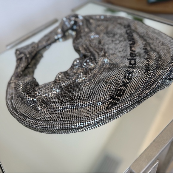 Like new Alexander Wang COWL CROP HALTER TOP IN METAL CHAINMAIL $795 - Picture 13 of 16